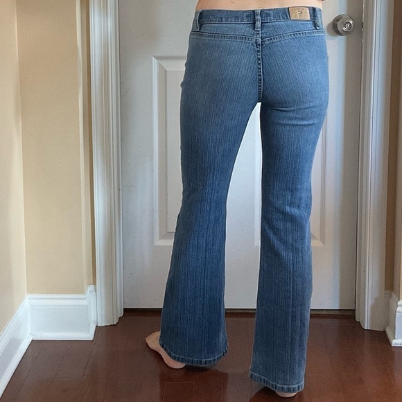 Vintage Y2K Tommy Hilfiger Flare Denim Jeans low rise iconic! 2005 junior pocket - Picture 2 of 9